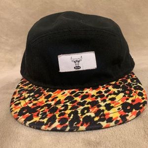 Chicago Bulls baseball cap.
